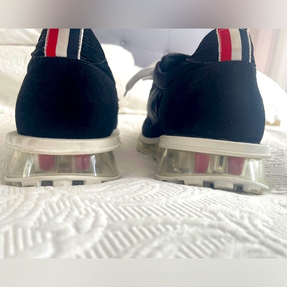 Thom Browne laced sneakers Women Air clear platform black reflective fabric 10.5 - Picture 6 of 7
